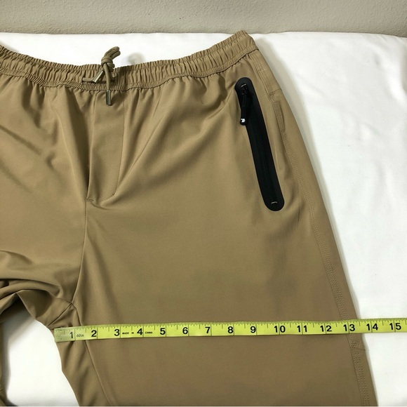 Travels Together By You Ruched Drawstring Waist Pocket Lightweight Khaki Pants L - Picture 14 of 16